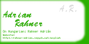 adrian rahner business card